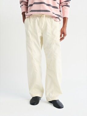 Abercrombie & Fitch Men’s Pull-On Barrel Pants White 100% Cotton Size M